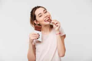 Young woman at risk of cavities in Williamson County, IL